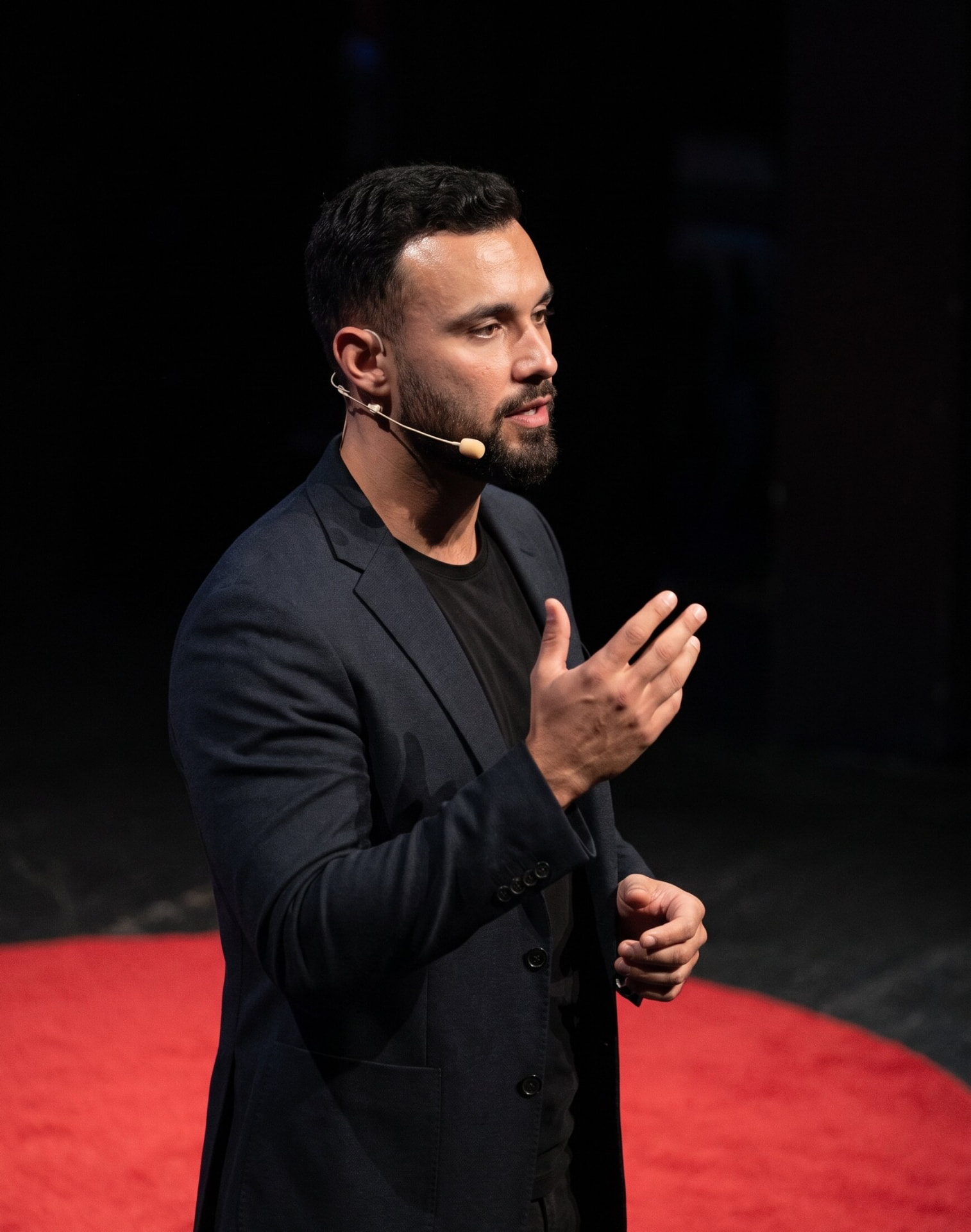 Noah Merriby, entrepreneur, speaking at an event